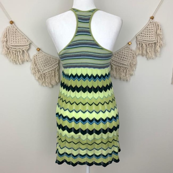 Free People Green Blue Knit & Ribbed Tank Tunic - Picture 5 of 6